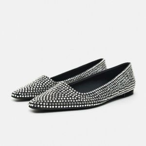 Zara Sparkly Ballet Flats Women’s Size 9, EU 40